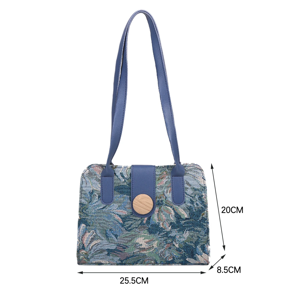 

Reteo Women's Bag Trend 2021 Hit Color Canvas Shopper Female Handbags Shoulder Underarm Bag Ladies Jacquard PU Leather Bolsas