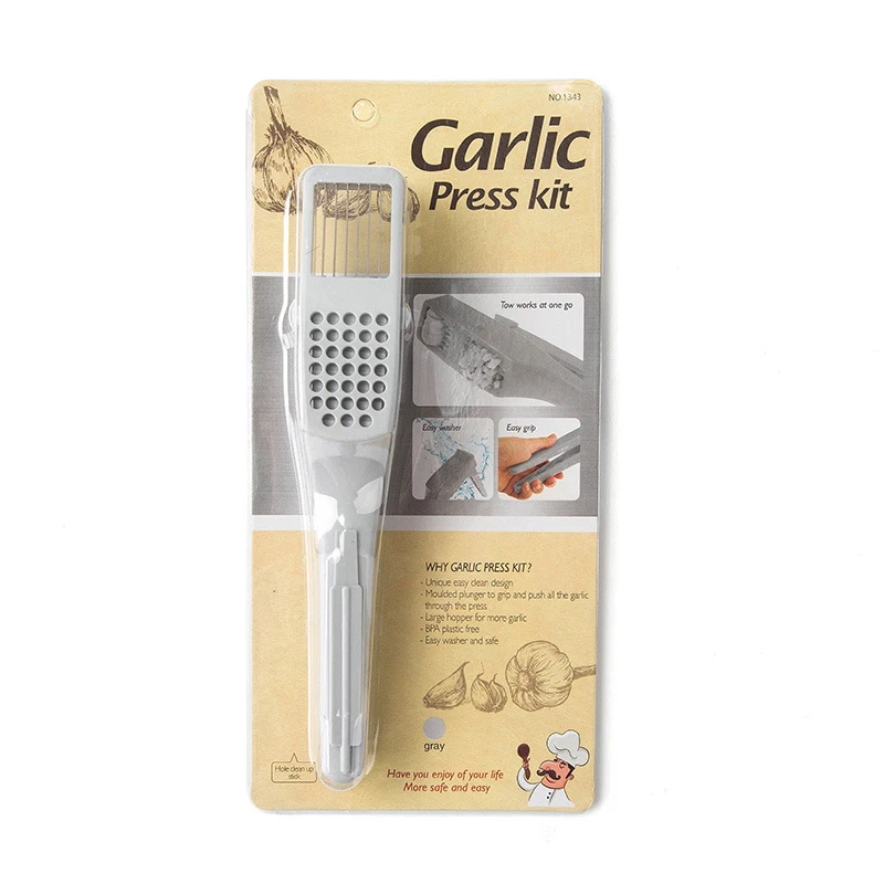 1pc Garlic Press Hand Presser Shredder Pat Punch Onion Ginger Cutter Magic Plastic Peeler Slicer Kitchen Cooking Gadgets | Дом и сад