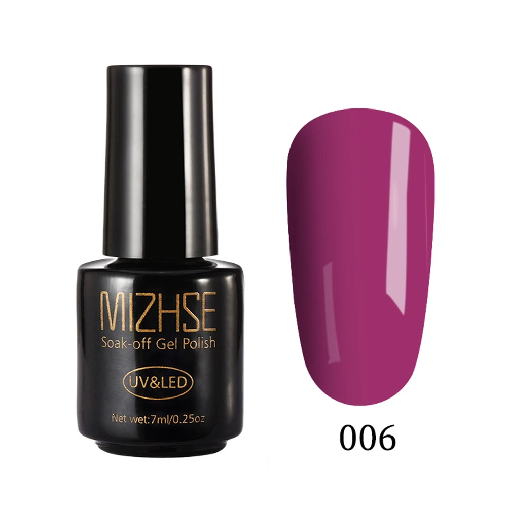 XWZ006 MIZHSE Гель-лак для ногтей 7 мл UV Vernis Полупостоянный праймер верхнее покрытие для маникюра xx цветов гелевое покрытие для ногтей гель-арт - Цвет: XWZ006