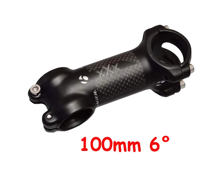 100mm 6degree XXX углеродное волокно+ алюминиевый велосипедный ствол дорога/MTB из углерода велосипед Stem части велосипеда угол 6/17 градусов части велосипеда аксессуары - Цвет: 100mm 6degree