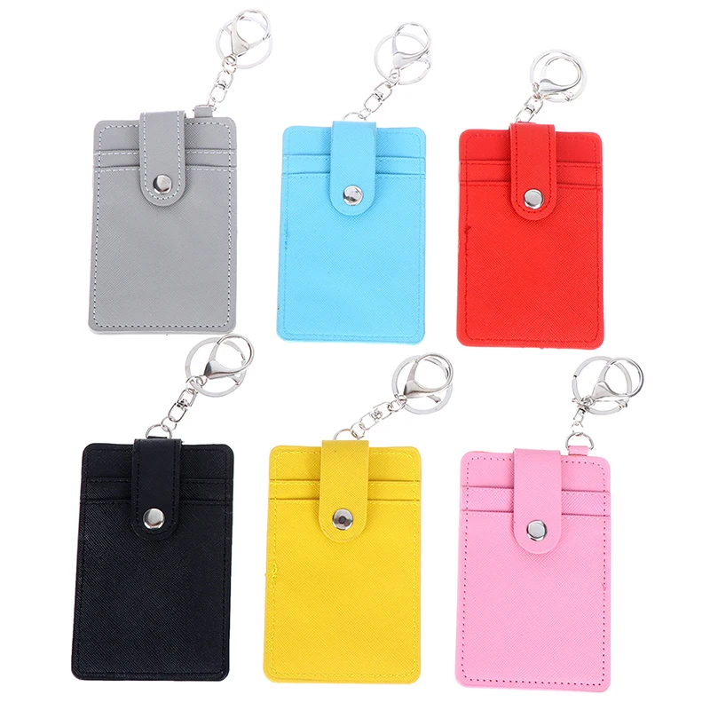 

Fashion ID Holders Bank Credit Card Holder Unisex PU Leather Card Case Business Working Id Badge Covers Without Lanyard