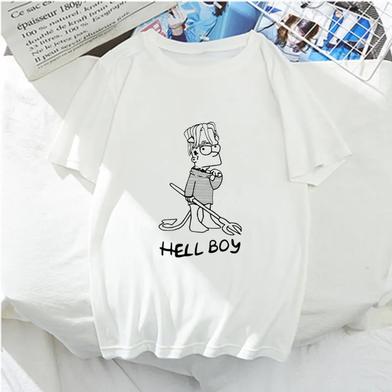 Свободная Женская футболка в стиле хип хоп для поездок повседневный топ с