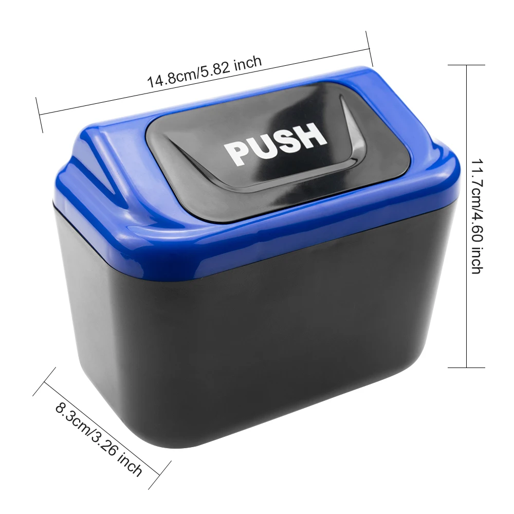 

Quality Garbage bag for car Car bin trash can storage box Car debris bucket Plastic waste Double open Plastic waste container