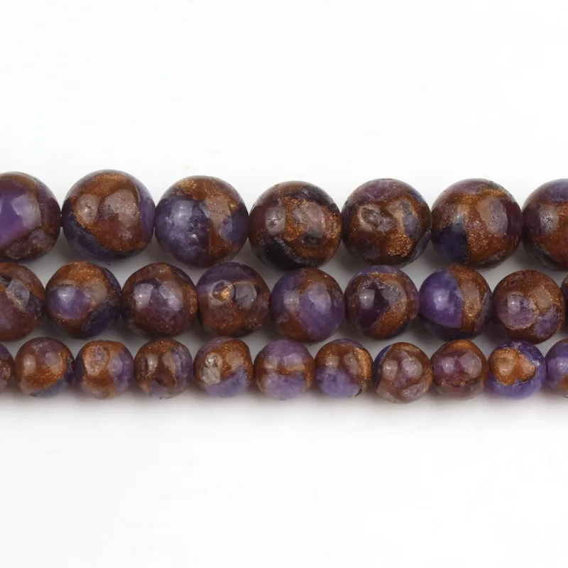 Бусины из натурального камня фиолетового цвета для украшения 6 8 10 мм. Аксессуары