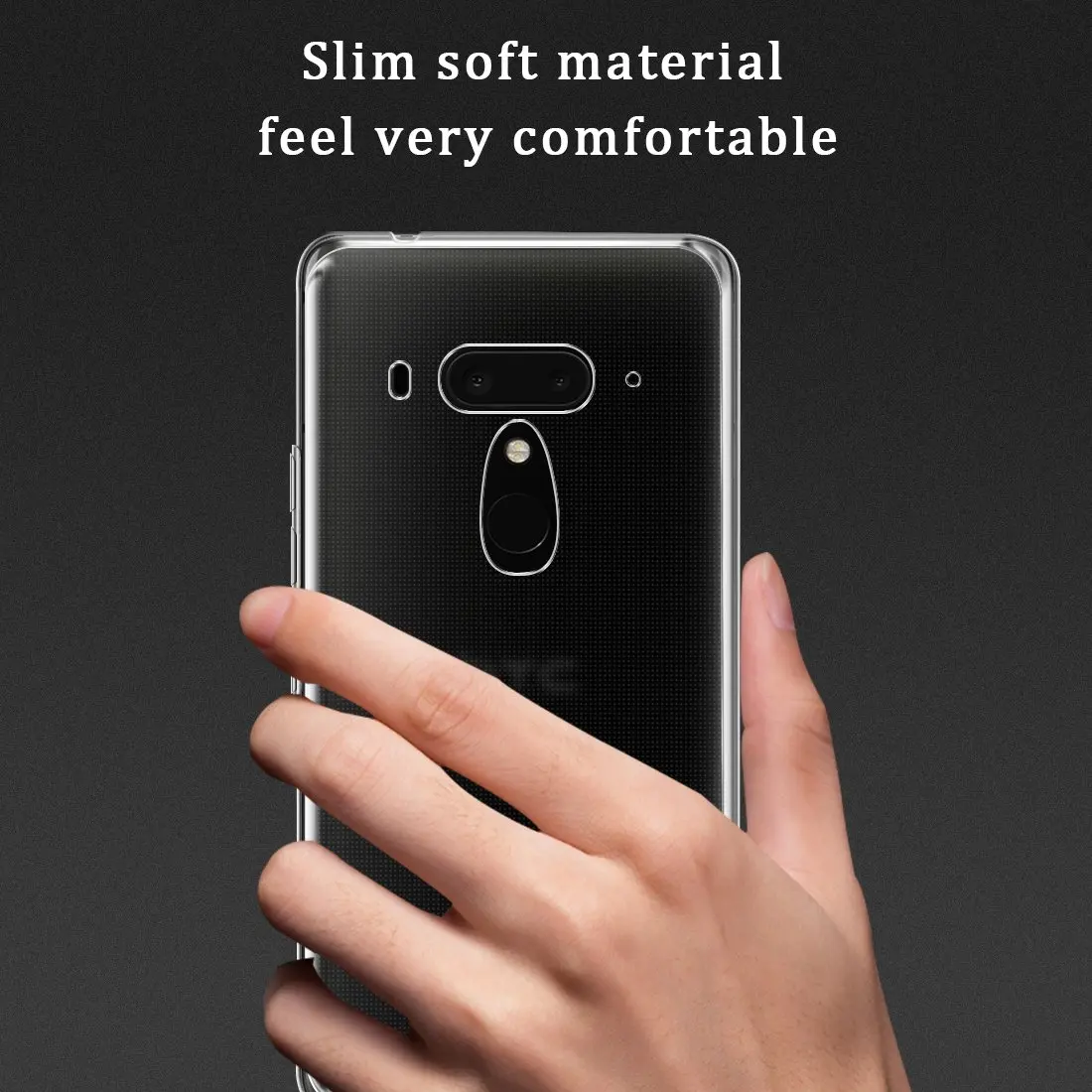 Прозрачный мягкий ТПУ для HTC U12 Plus Чехлы телефона тонкий прозрачный силиконовый