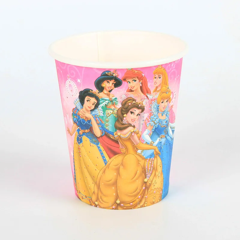 Cup 10pcs 1 шт. скатерть Принцессы Дисней Белоснежка детские вечерние украшения на день рождения - Цвет: Cup 10pcs