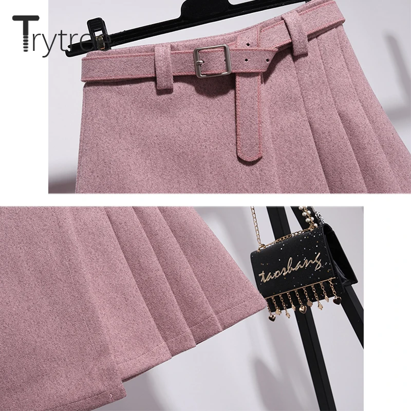 Осенне-зимний комплект из двух предметов Trytree 2020 повседневный однотонный