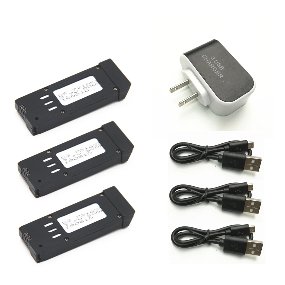 3.7V 500mah Lipo Battery For JY019 E58 S168 RC Quadcopter Drone Spare Parts 3.7v Rechargeable 721855 +3.7v Charger set | Игрушки и хобби