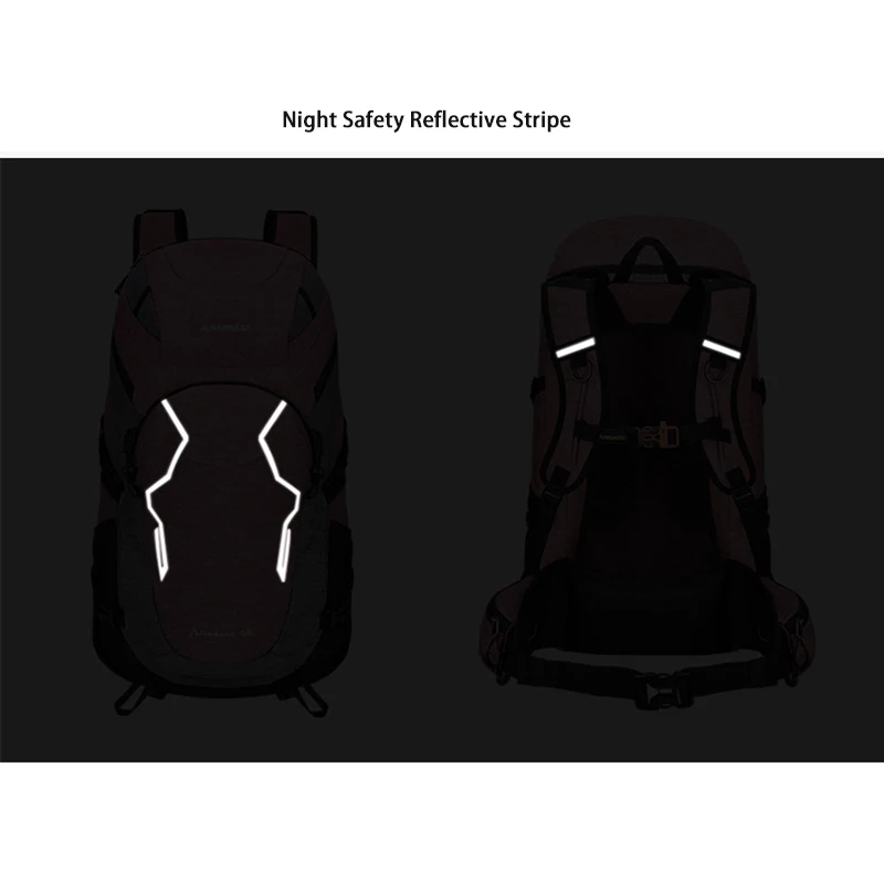 

50L Professional Reflective Lightweight Backpack Hiking Raincover Mochila Outdoor Camping Backpack Waterproof Rucksack Daypack