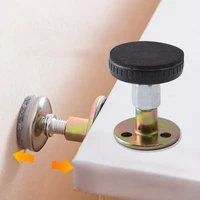furniture fixed bracket adjustable stainless steel alloy wall bed stabilizer self adhesive door stopper anti shake hardware