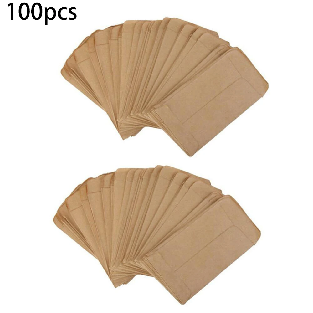 

100 PCS 6*10cm Seed Envelopes Kraft Seed Paper Bags Mini Coin Packets Envelopes In Stock Drop Shipping