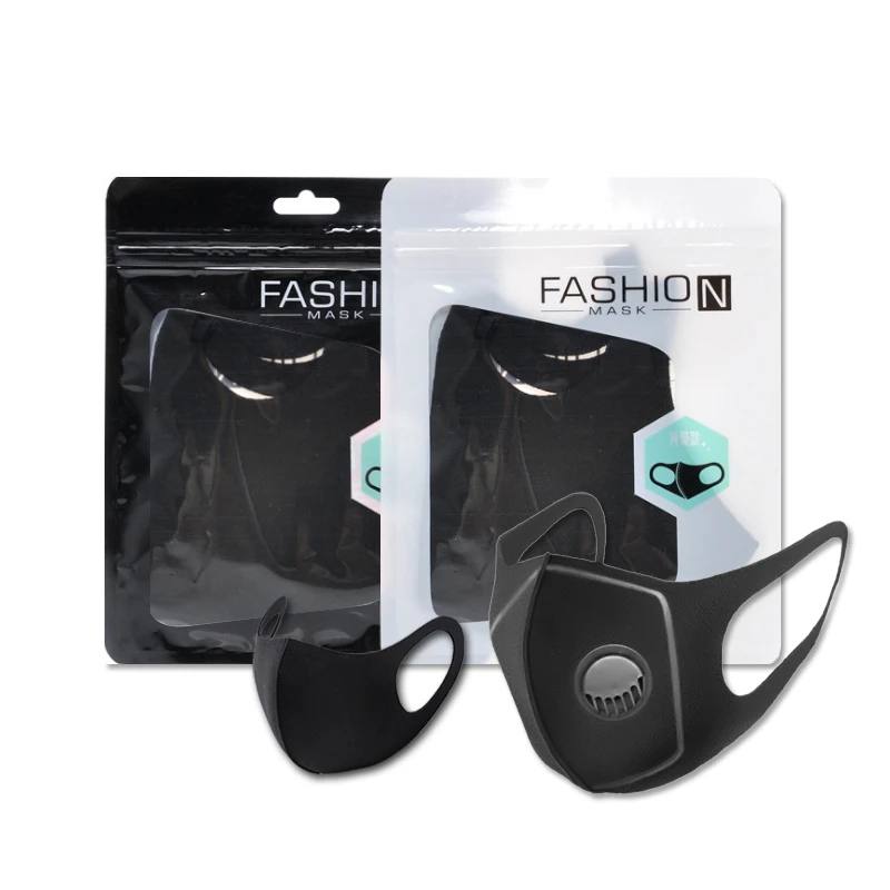 Защитная маска для лица черная смываемая многоразовая тонкая Пылезащитная