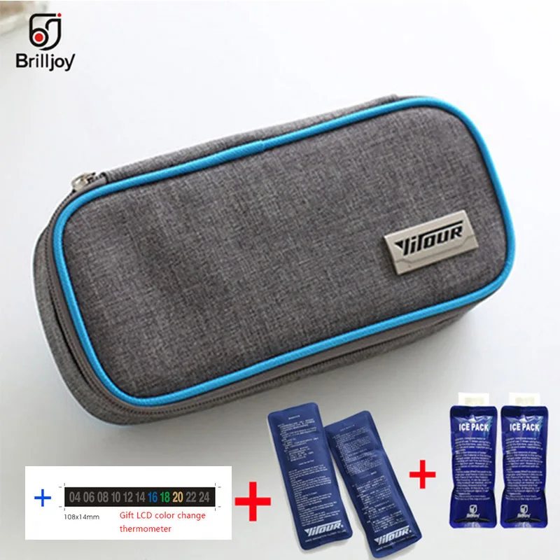 Insulin Cooler Bag Brilljoy высококачественный Дорожный Чехол для инсулина, сумка-холодильник для инсулина, портативная изолированная сумка, сумка-холодильник, алюминиевая фольга, сумка для льда - Цвет: Insulin Cooler Bag