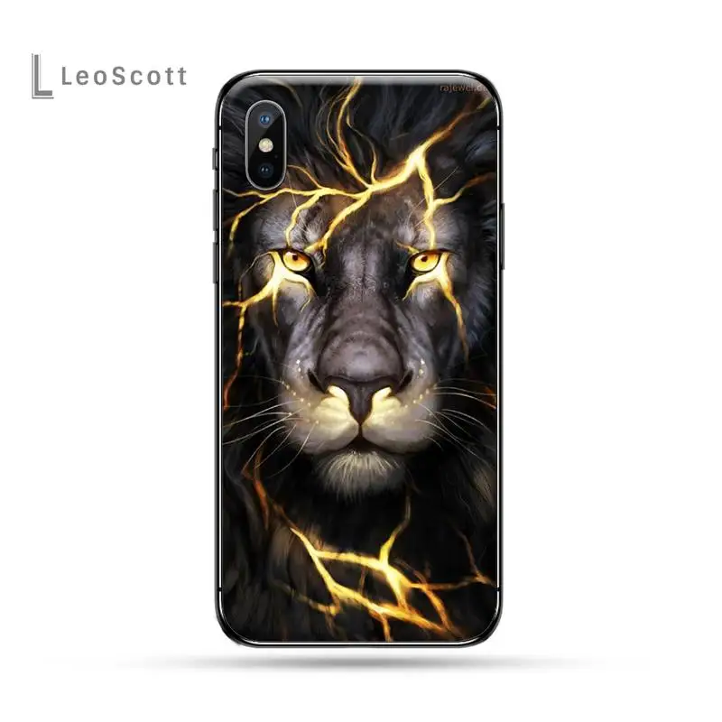 

lion animal King of the Prairie funda coque cover Phone Case for iPhone 11 12 pro XS MAX 8 7 6 6S Plus X 5S SE 2020 XR