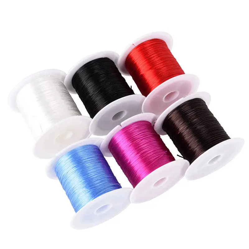 

DIY Round Elastic Line Transparent Crystal Elastic Beading Cord String Thread For Jewelry Making Necklace 1.0mm