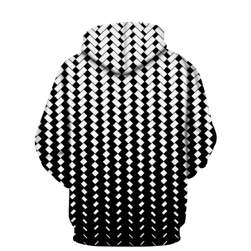 

New 3D Printing Vertigo Art Pullover Boy Girl Fashion Hoodie Clothing 3D Autumn Plaid Harajuku Comfortable Casual Pullover
