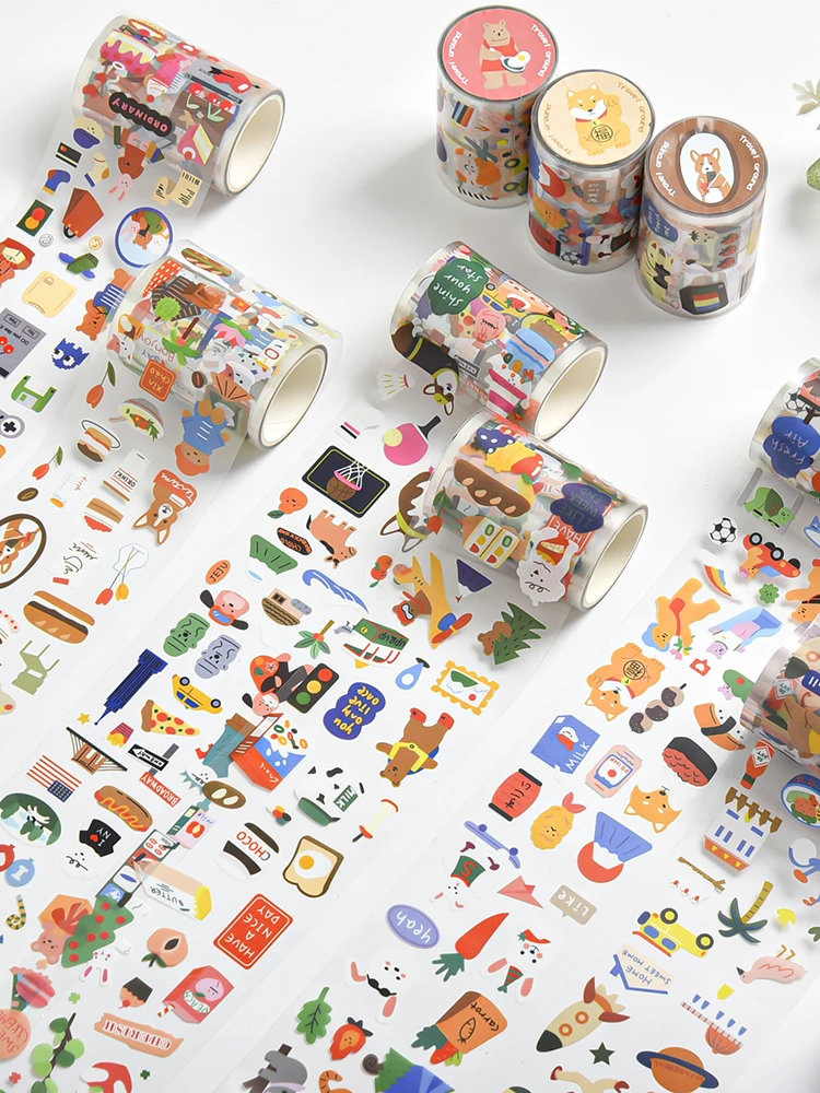 

6PCS/LOT global tour series sticker DIY sticker paper decorative tape PVC tape