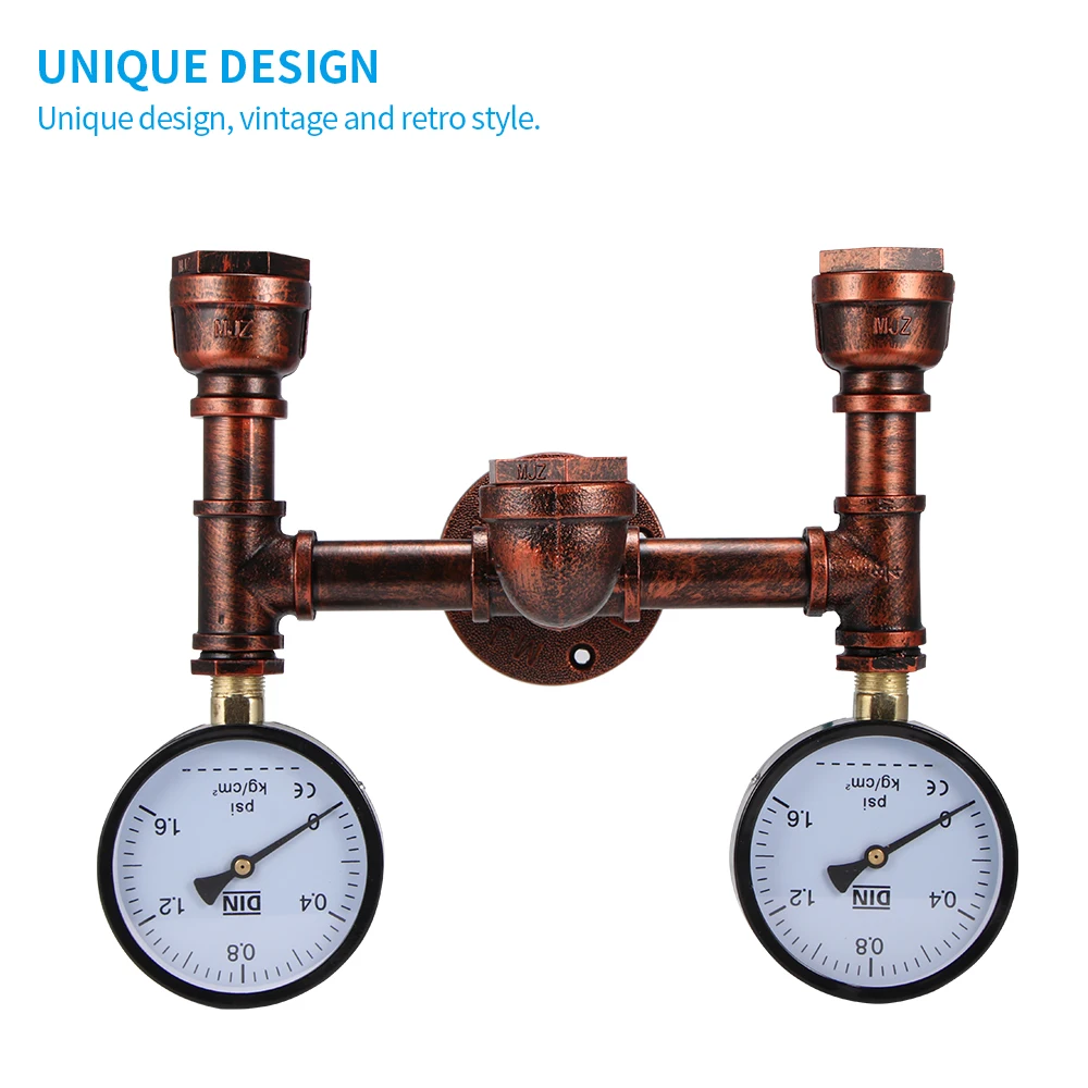 

Pipe Wall Lamp Retro Iron Pipe Lamp Vintage Industrial Wall Lamp For Living Room Loft Deco Water Counter Industrial Home Wall La
