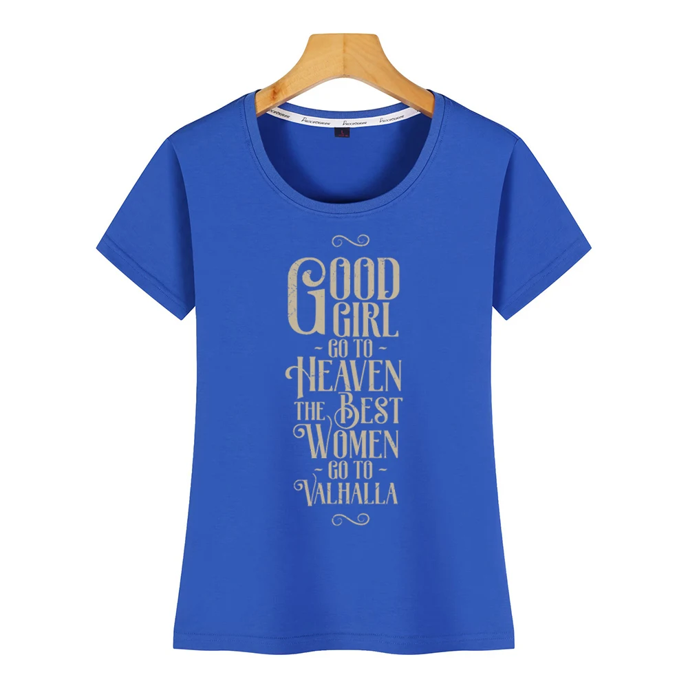 Топы Футболка Для женщин Викинги самое лучшее зайдите в вальгаллу забавные