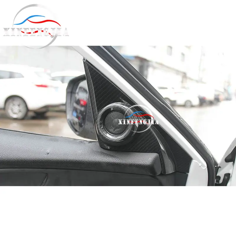 

For Honda Civic 16-19 2PCS Carbon Fiber Color A-Pillar Stereo Speaker Cover Trim