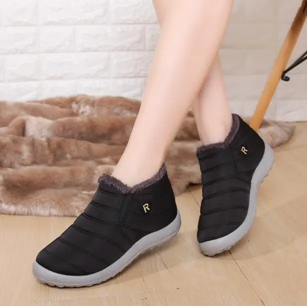 2020 г. Женские ботинки Водонепроницаемая зимняя обувь женские ботильоны удобные