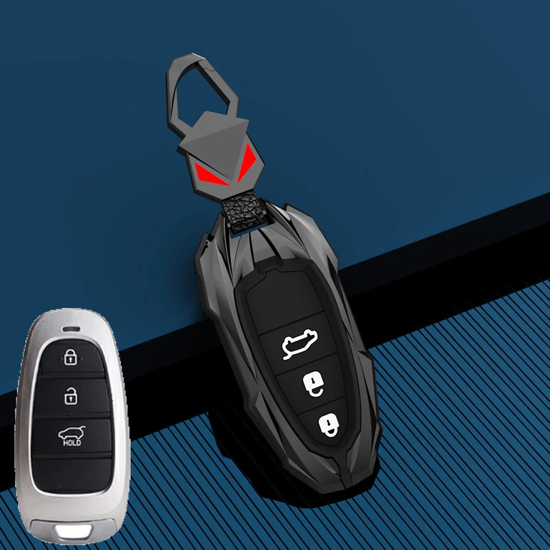Funda de aleación de Zinc y silicona para Hyundai Tucson NX4 2021 2022, funda protectora para llave de coche
