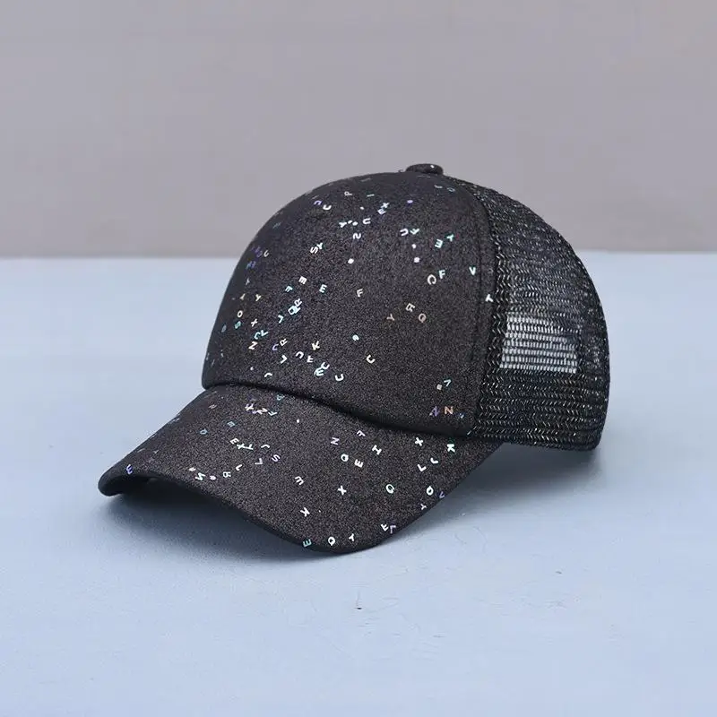 

2021 Summer Shine Letter Mesh Cotton Casquette Baseball Cap Adjustable Snapback Hats for Child Boy and Girl 115