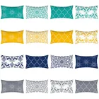 Наволочка с геометрическим узором 30 х50, наволочка из полиэстера для дивана, Декоративные диванные подушки желтого, синего, серого цвета