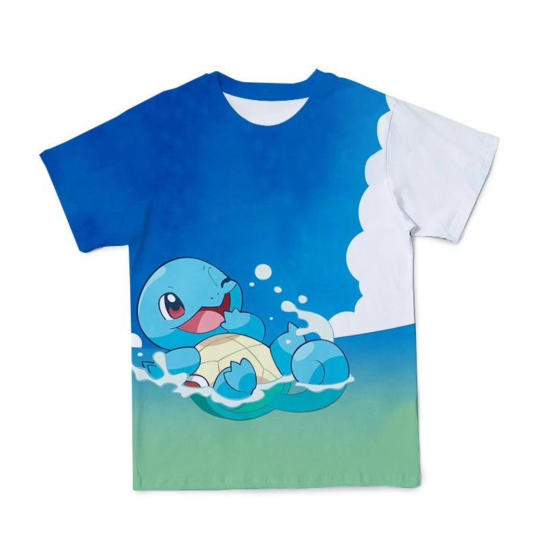 

Hip Hop Harajuku Pokemon Style Street Clothing Animation 3D Digital Print T-Shirt Boys Girls Casual Tops