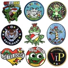 Oeteldonk эмблема полная вышивка лягушка карнавал для Нидерландов наклейки на одежду вышитые нашивки для платья