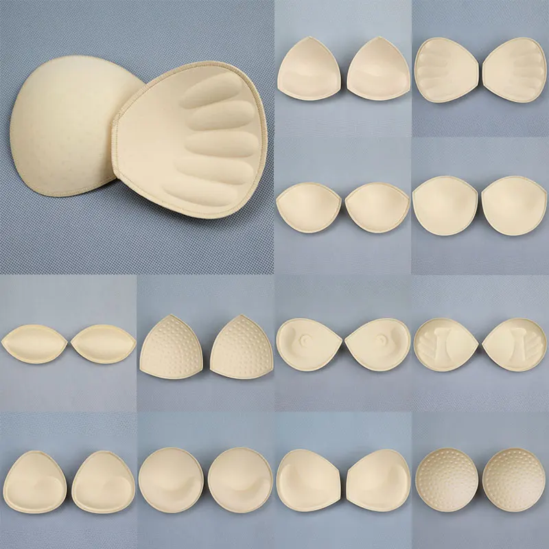 

2PCS Swimsuit Padding Inserts Women Clothes Accessories Foam Triangle Sponge Pads Chest Cups Breast Bra Pads Inserts Chest Pad