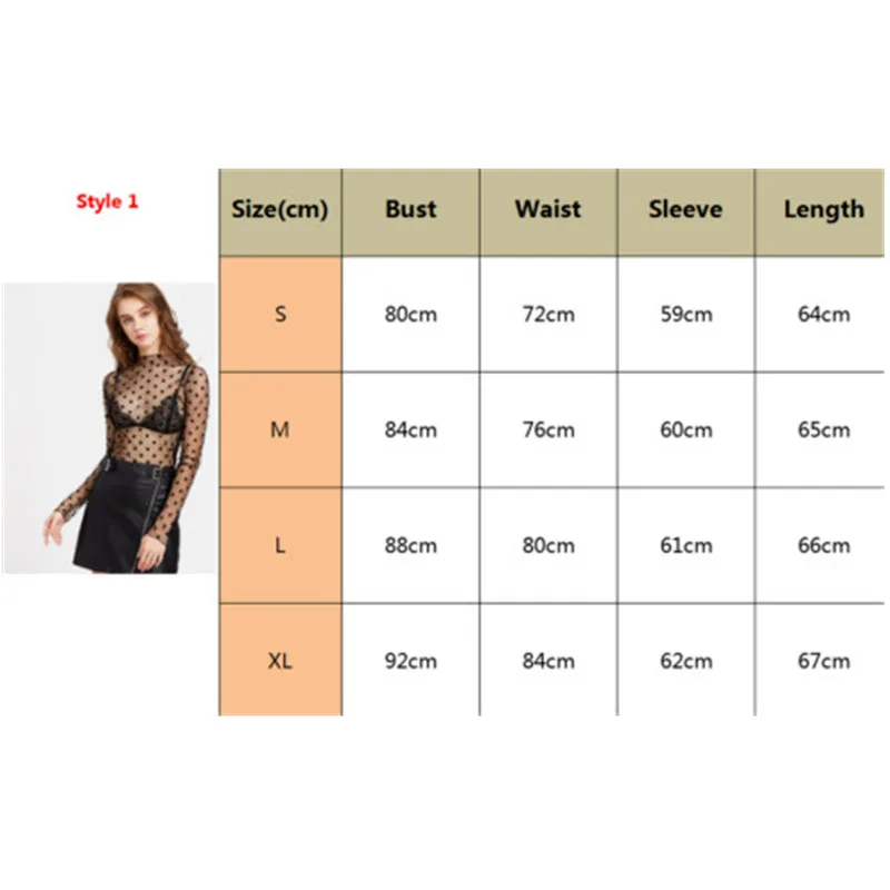 Женская сексуальная сетчатая блузка в горошек с высоким воротом прозрачный топ