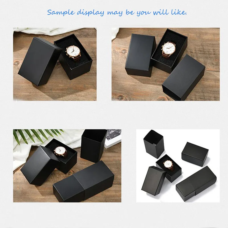 Черный прямоугольный органайзер для ювелирных изделий коробка хранения