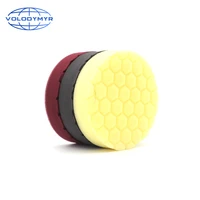 hexagonal pattern type buffing pad with 5 inch hook and loop usa foam sponge polishing pads for car buffer cars polisher