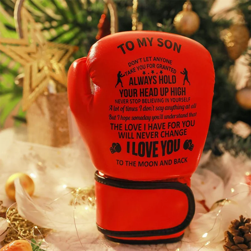 

Kick Boxing Gloves for Men Women PU Karate Muay Thai Free Fight Sanda Training Kids Equipment Lettering Handmade Gifts