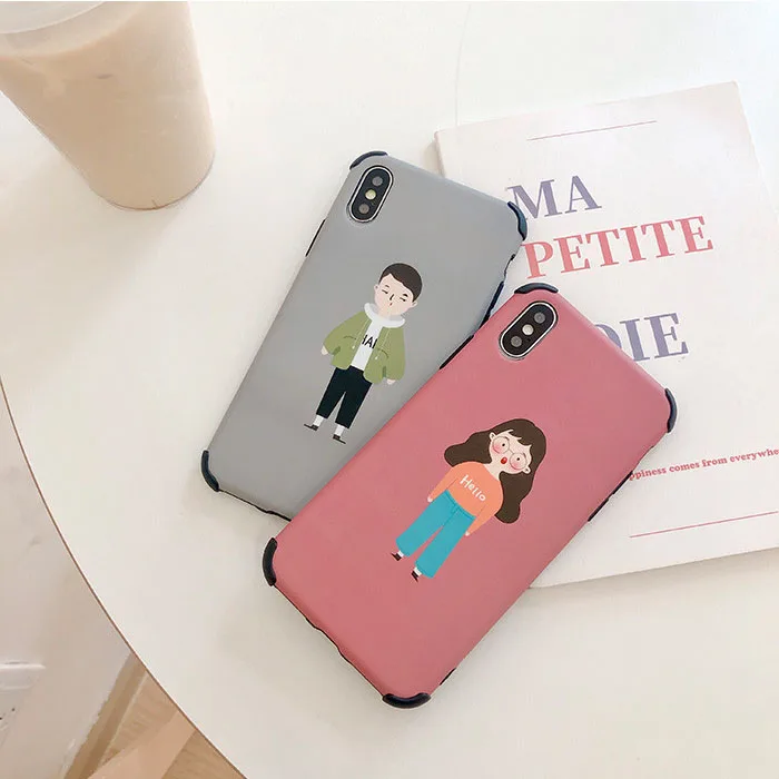Чехол для телефона с рисунком для мальчиков и девочек для iPhone 11, милый мягкий чехол для пары для iPhone X XS 7 8 6 6splus 11Pro Max, полка гардероба