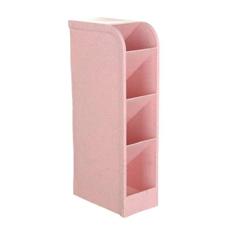 

Creative Multi-Functional Four-Compartment Pen Holder Desktop Cosmetic Storage Box School Office Supplies Stationery