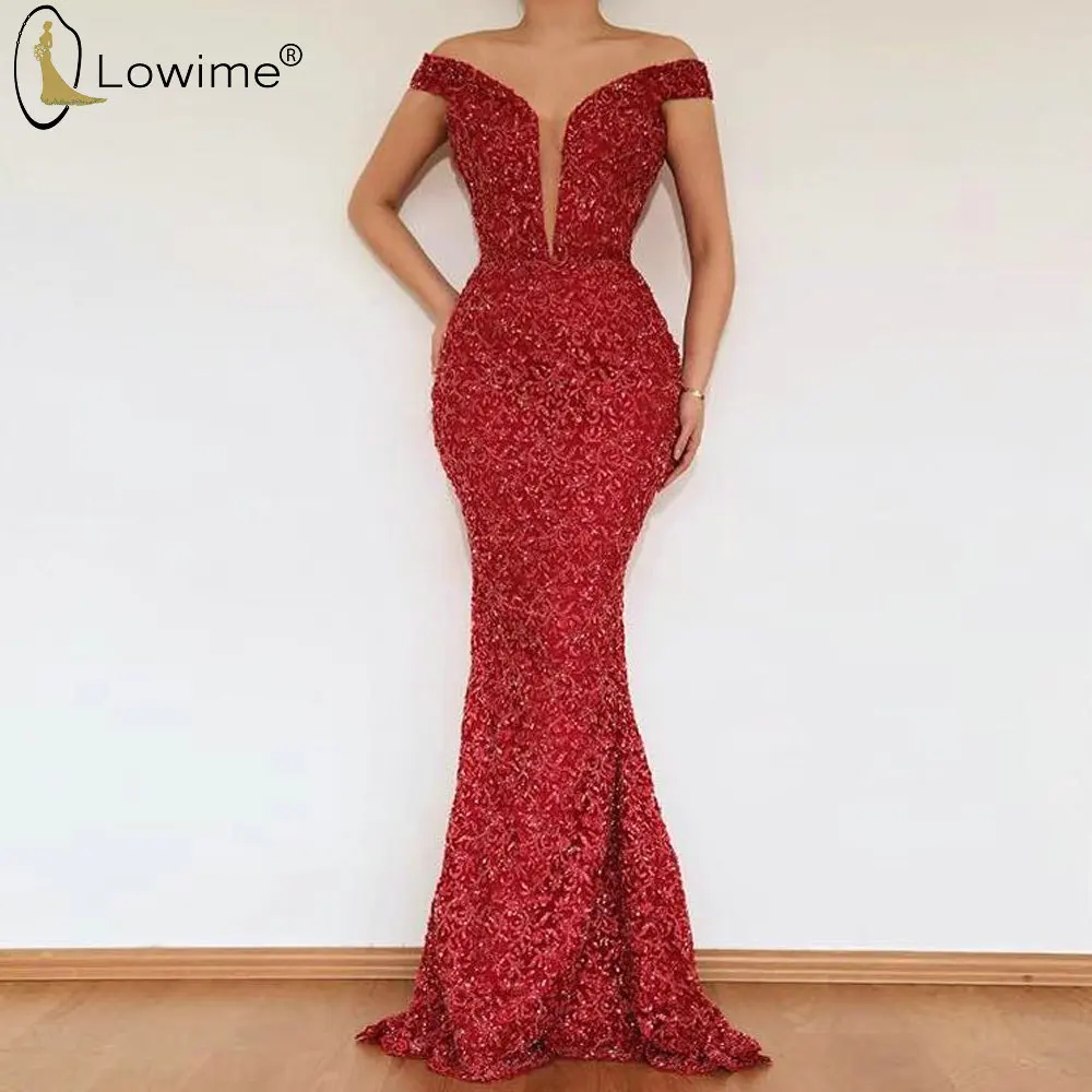 

Элегантные красные вечерние платья русалки длиной до пола, кафтан, вечерние платья для выпускного вечера, Vestido de festa, 2020