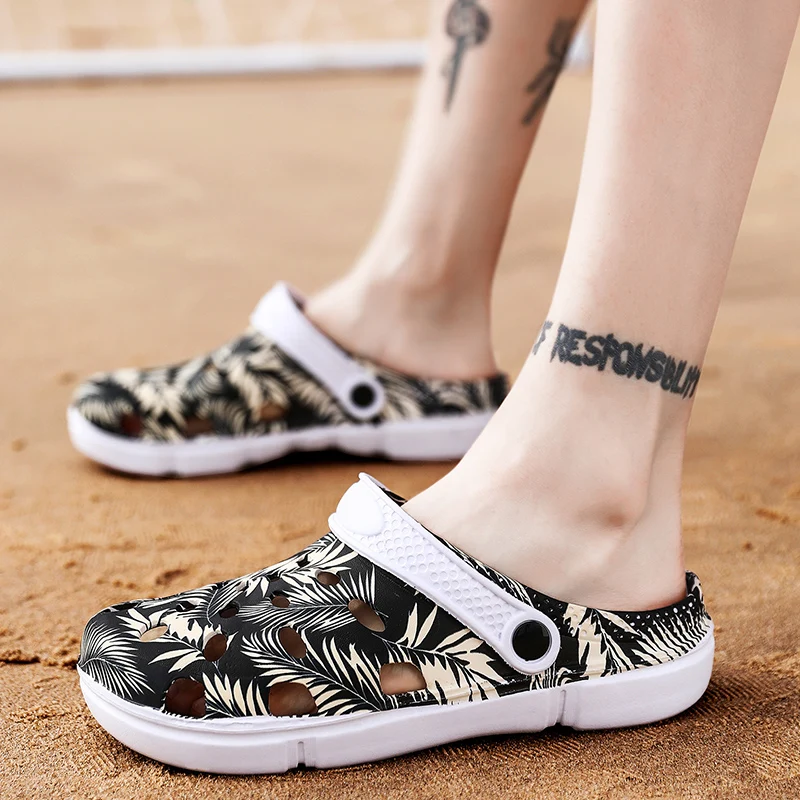 С рисунком крокодил Открытая Летняя обувь Летние туфли на плоской подошве для