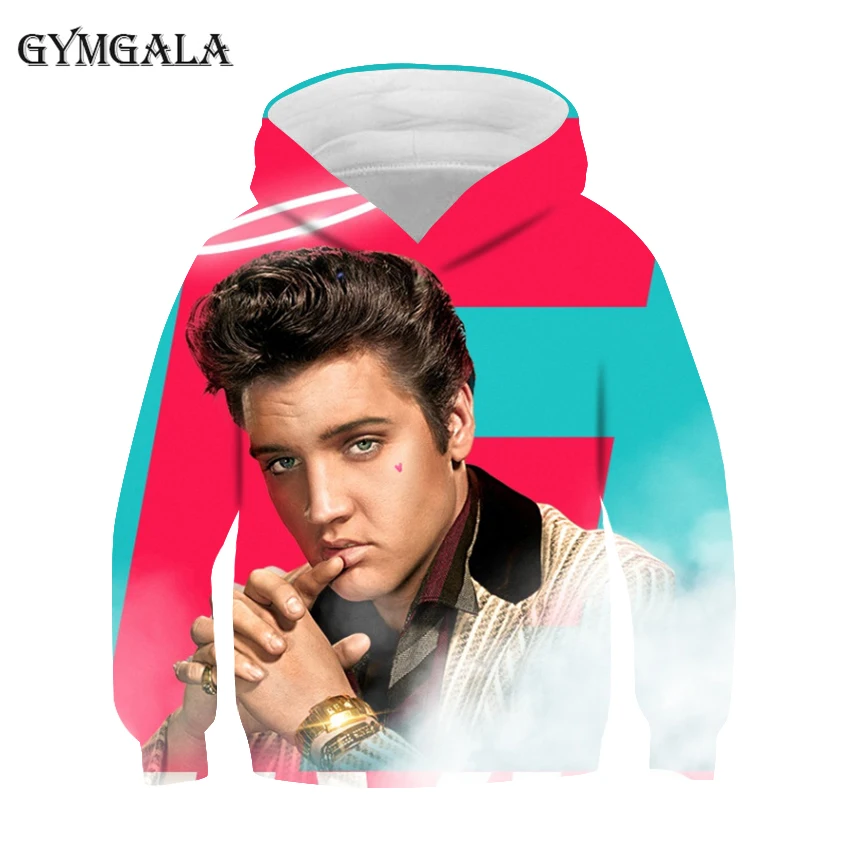 

2021 Popular Singer ELVIS Presley Men's Hoodie King Of Rock 3D Print Summer Fashion Long-Sleeve Hoody Homme Women Gym Top