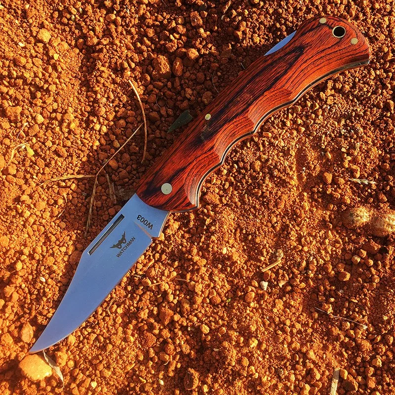 

[Watchman W003] Folding Knife 7CR17MOV Blade Wood Handle Knives Camping Survival Hunting Pocket Knife Tactical Knife EDC Tools