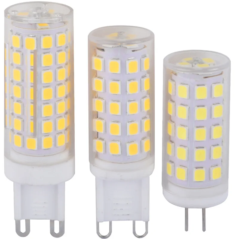 5pcs LED Bulb G4 G9 110V 220v 9W 5W Mini Corn Light Ceramic Spotlight Chandelier Crystal Pendant Replace 60w Halogen Lamp 4000k