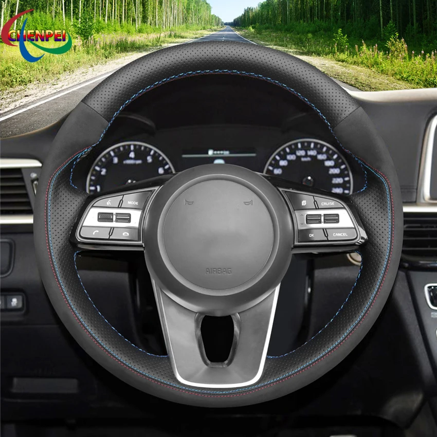 

Сделай Сам черный кожаный чехол для Kia K5 Optima 2018 2019 Sportage 3 2019 Forte Ceed Cee 'd 2017-2019 интерьер автомобиля