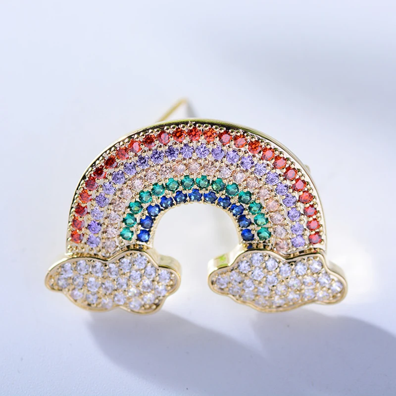 

Bad Guy Zircon Brooches for Women's Rainbow Brooch Pin Jewelry Clothing Decor Pins Metal Sailboat Brooche Kpop Pins Accessories