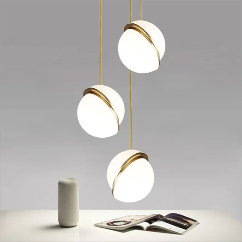 Белый стеклянный шар пузырьковый светодиодный подвесной светильник для