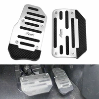 manual car foot pedal silver brake gear accelerator aluminium alloy pvc