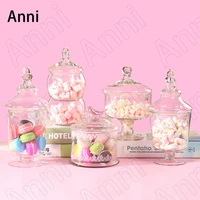 european candy glass bottle modern simple cookie stash storage jars with lid coffee table desktop snacks pastry organizer boxes