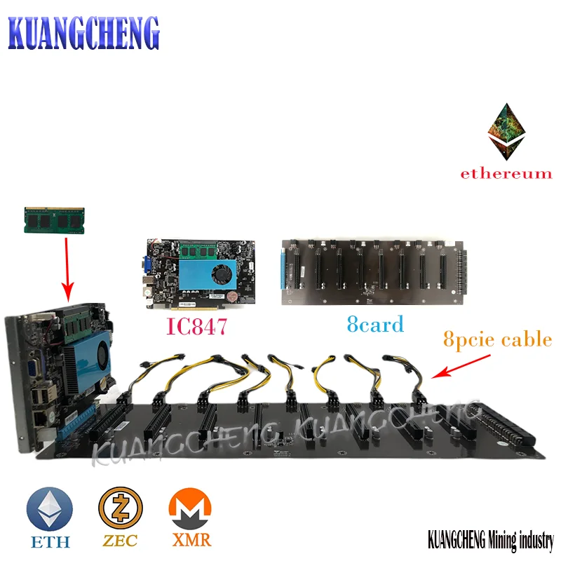 Материнская плата DDR3 8 PCIE IC 847 Spot Classic Card оснащена 4G кабелями Pcie. | Компьютеры и офис