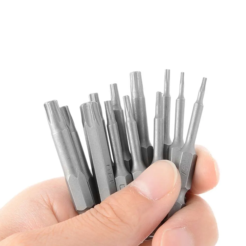 

T5-T40 Torx Бит быстрой смены Ударная дрель водитель безопасности для защиты от несанкционированного доступа 6,35 мм