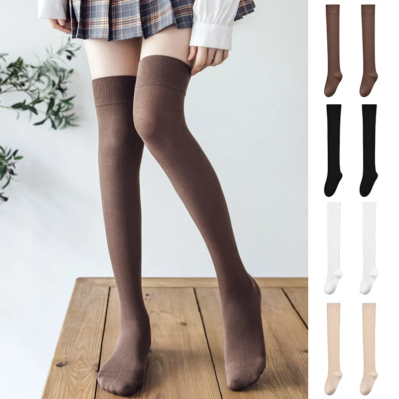 

Winter Thermal High Socks Jk Tights Highs High Socks Slim Leg All-match Over Knee Mesh Stockings Thigh High Socks For Women